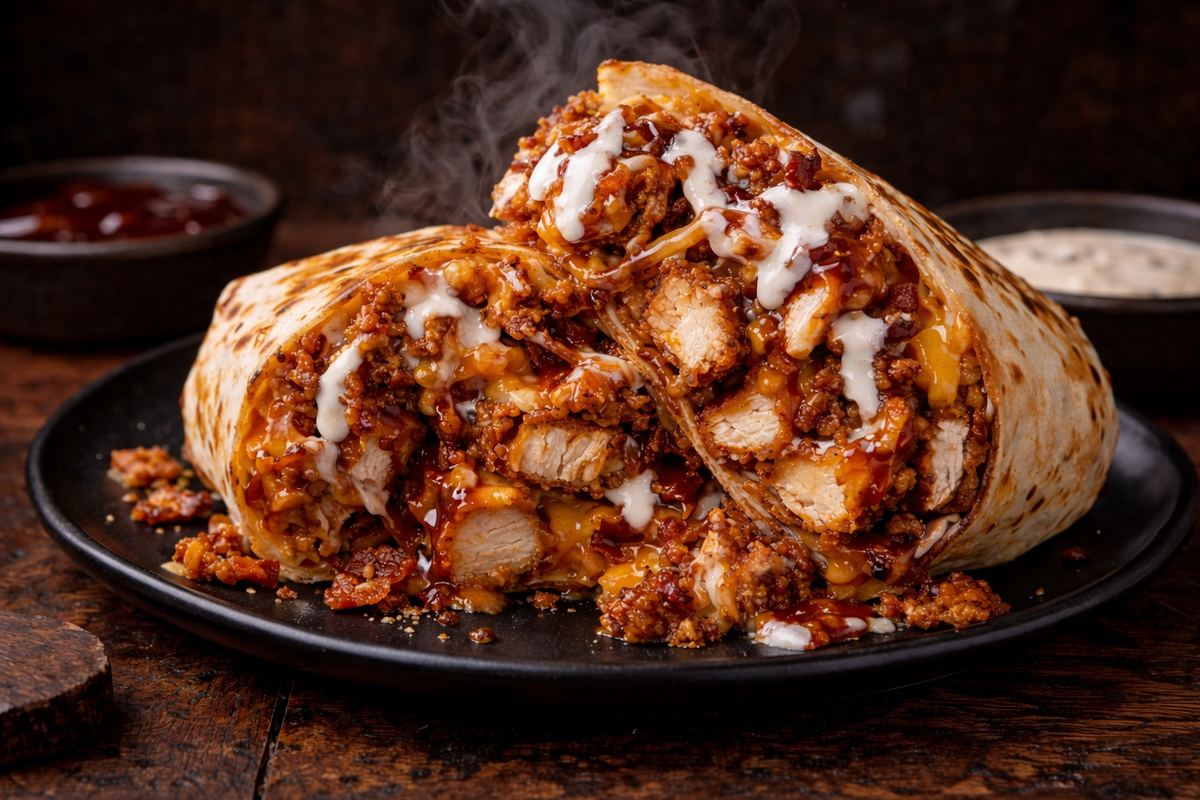 BBQ Bacon Ranch Chicken Burrito